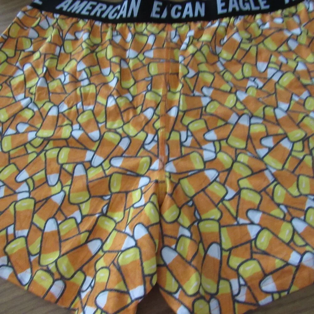 AMERICAN EAGLE ULTRA SOFT BOXERS LARGE 35"-38" WAIST MENS 4" INSEAM CANDY CORN - Picture 2 of 3